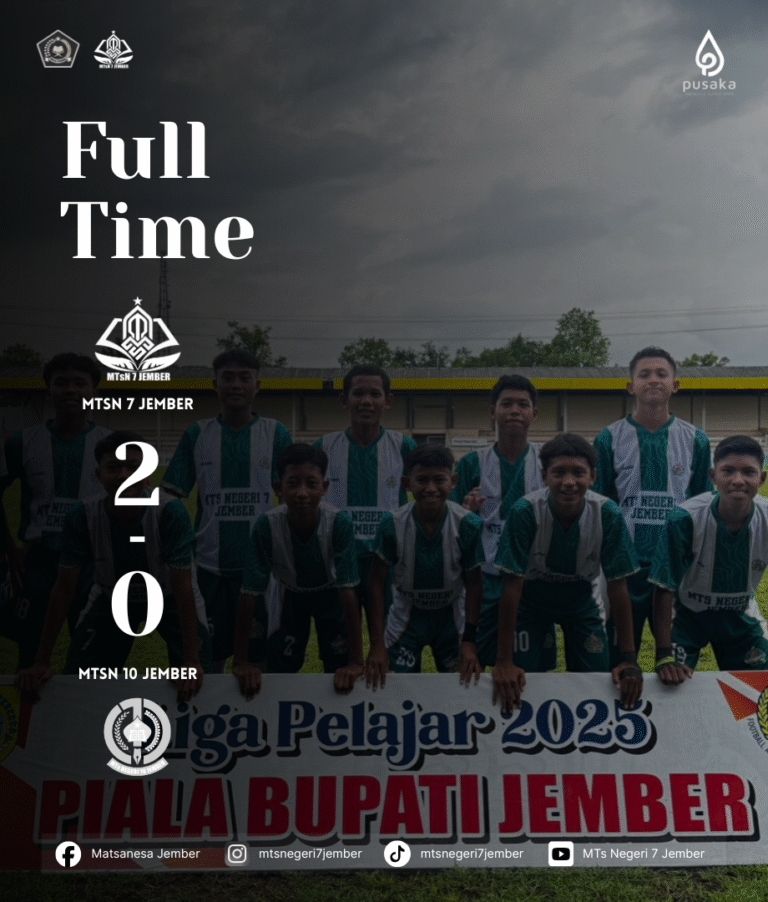 MTsN 7 Jember Menang 2–0 di Liga Pelajar 2025 Piala Bupati Jember